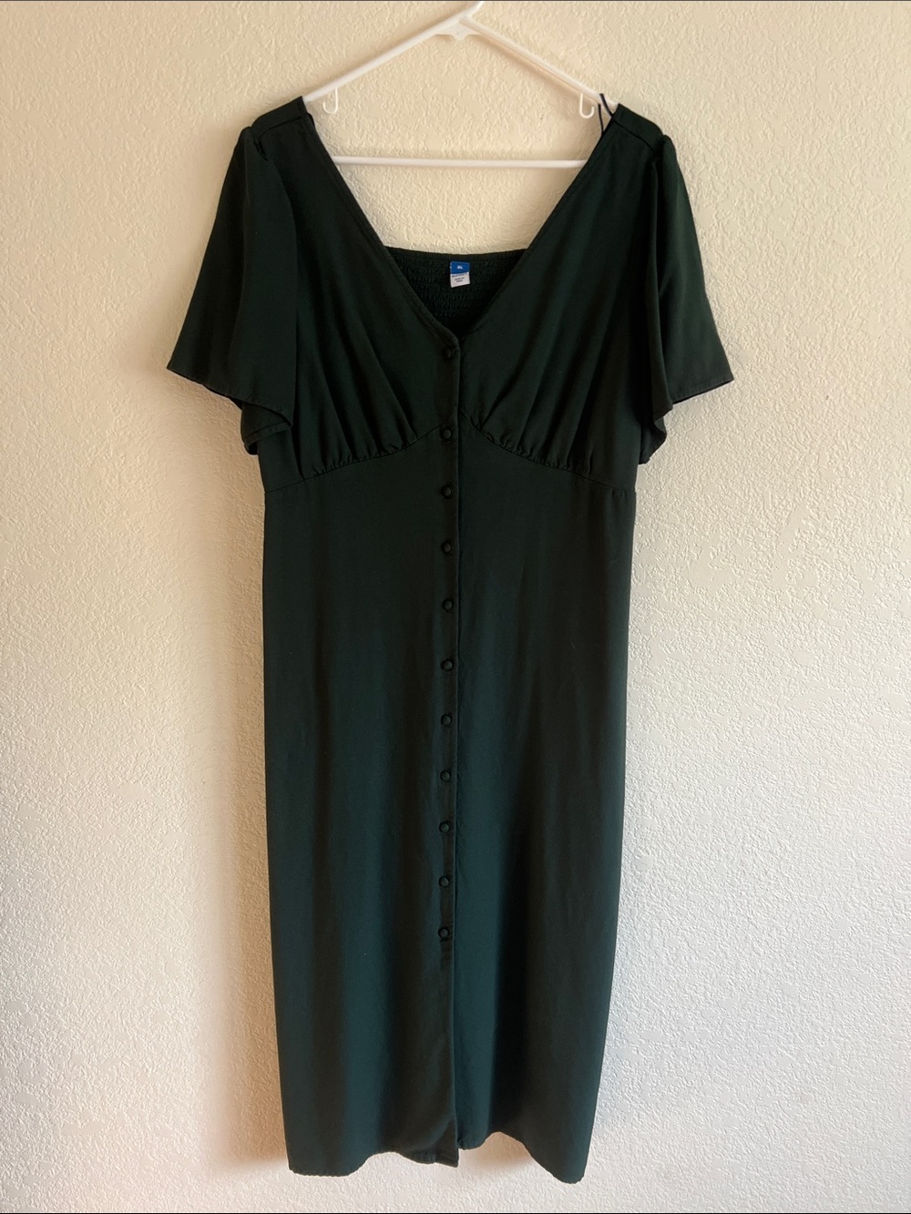 Old Navy Button-Down Crepe Midi Dress